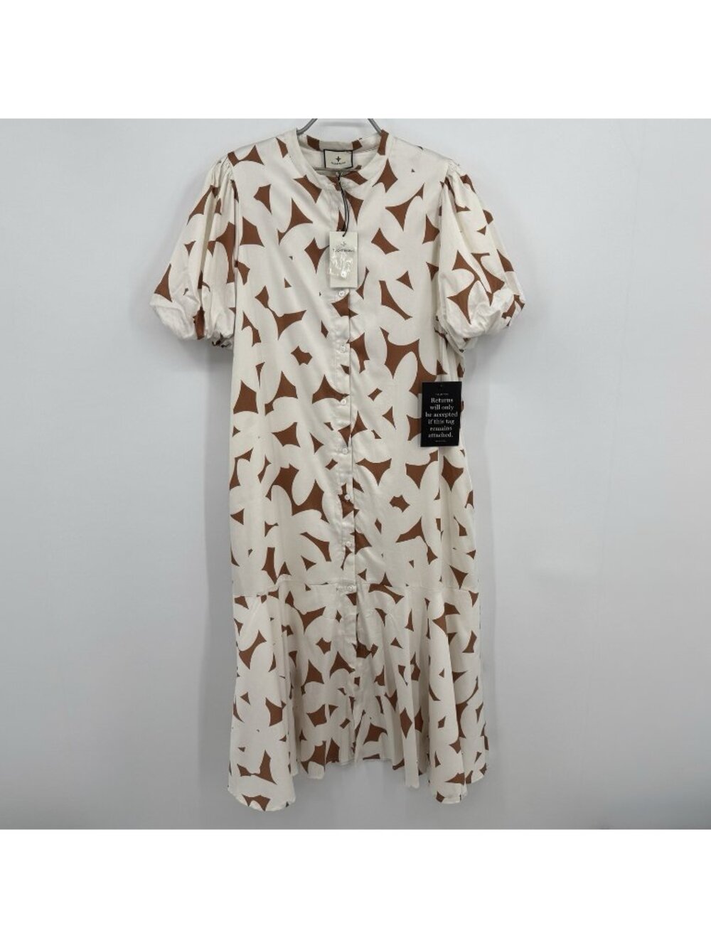 Tuckernuck Honey Petal Lewis Dress size XL Maxi Length Button Front Trumpet NWT